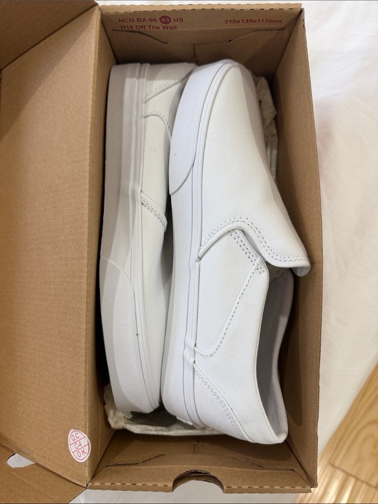 Vans Shoes - Vans White Classic Slip-On Canvas Loafers